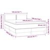 vidaXL &Kappa;&rho;&epsilon;&beta;ά&tau;&iota; Boxspring &mu;&epsilon; &Sigma;&tau;&rho;ώ&mu;&alpha; & LED Taupe 140x190 &epsilon;&kappa;. &Upsilon;&phi;&alpha;&sigma;&mu;ά&tau;&iota;&nu;&omicron;