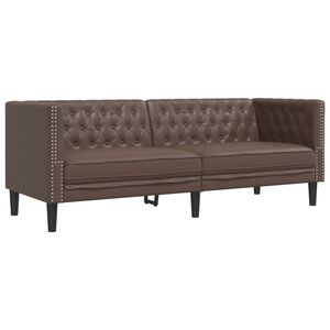 vidaXL &Kappa;&alpha;&nu;&alpha;&pi;έ&sigmaf; Chesterfield &Tau;&rho;&iota;&theta;έ&sigma;&iota;&omicron;&sigmaf; &Kappa;&alpha;&phi;έ &alpha;&pi;ό &Sigma;&upsilon;&nu;&theta;&epsilon;&tau;&iota;&kappa;ό &Delta;έ&rho;&mu;&alpha;