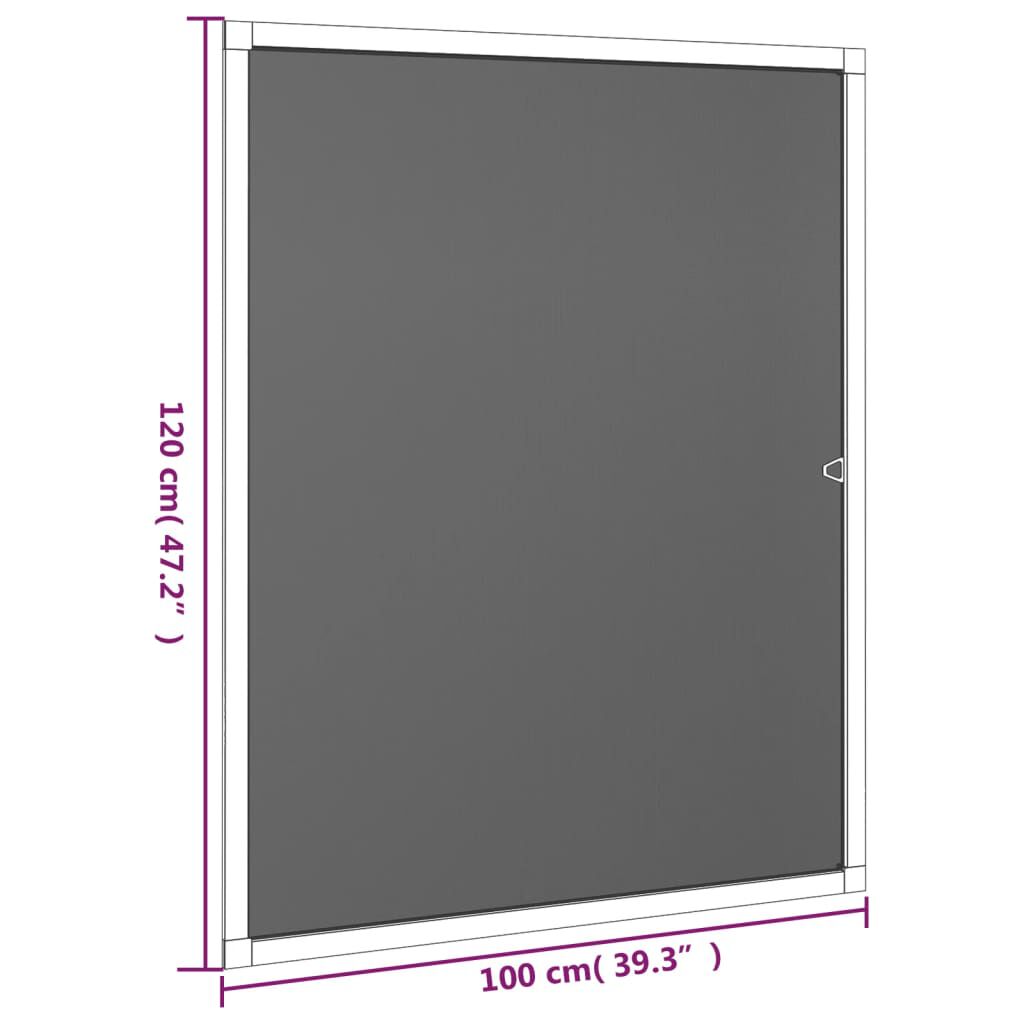 vidaXL Σήτα Εντόμων για Παράθυρα Ανθρακί 100 x 120 εκ.