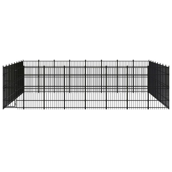 vidaXL Κλουβί Σκύλου Εξωτερικού Χώρου 58,98 μ² από Ατσάλι