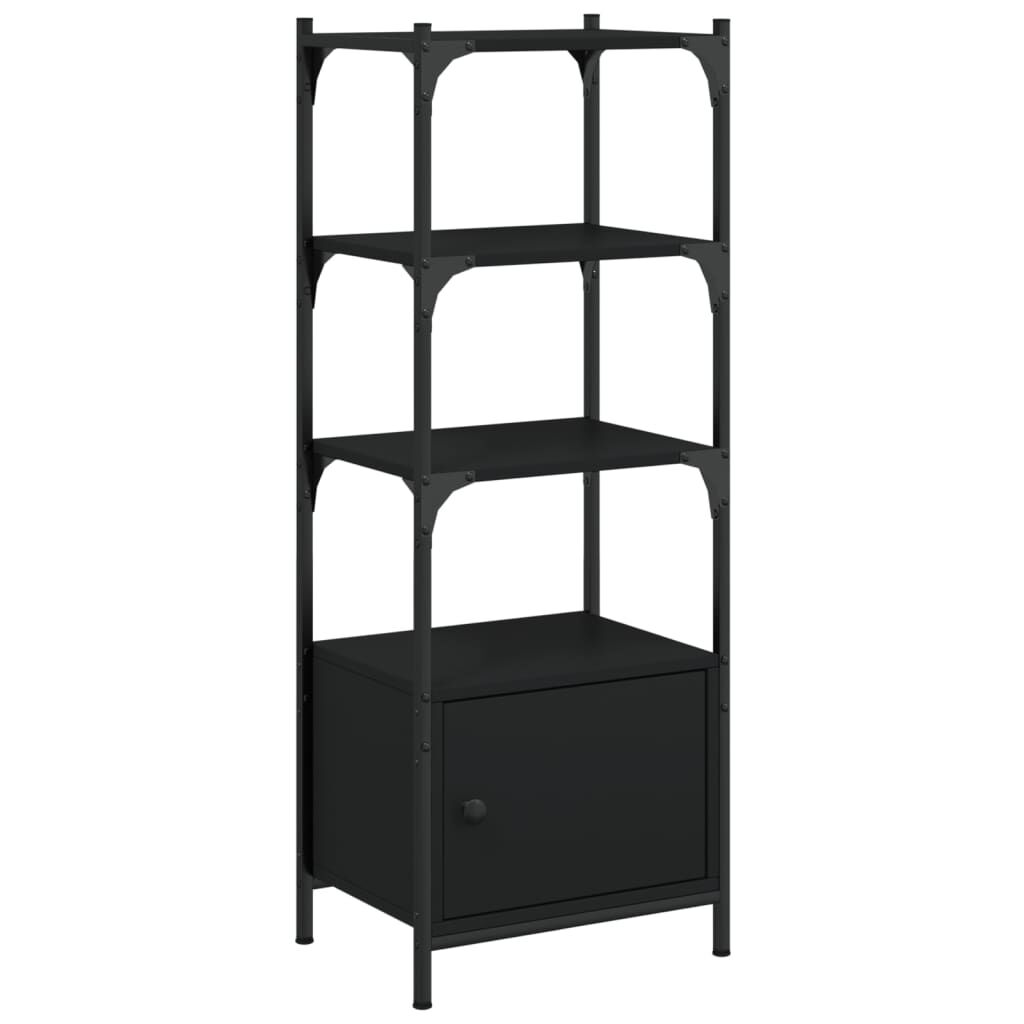 vidaXL Βιβλιοθήκη 3 Επιπέδων Μαύρη 41 x 30 x 109,5 εκ. Επεξεργ. Ξύλο