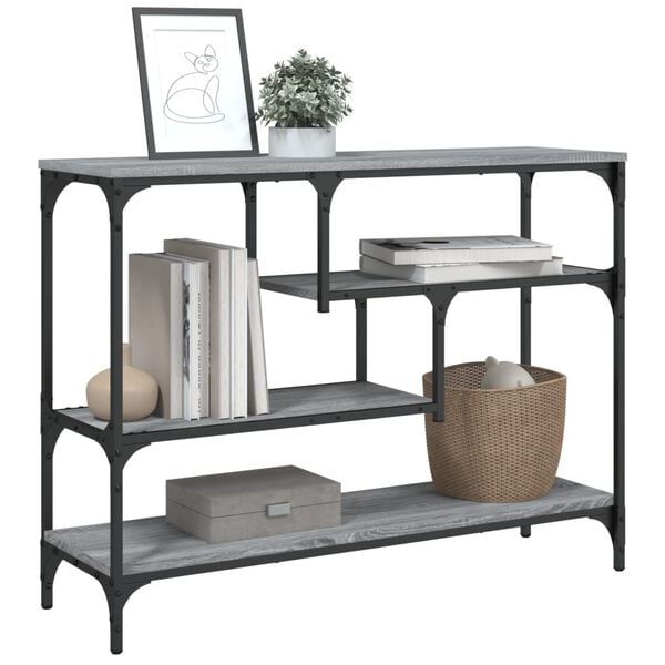 vidaXL Τραπέζι Κονσόλα Γκρι Sonoma 100x30x75 εκ. Επεξεργασμένο Ξύλο