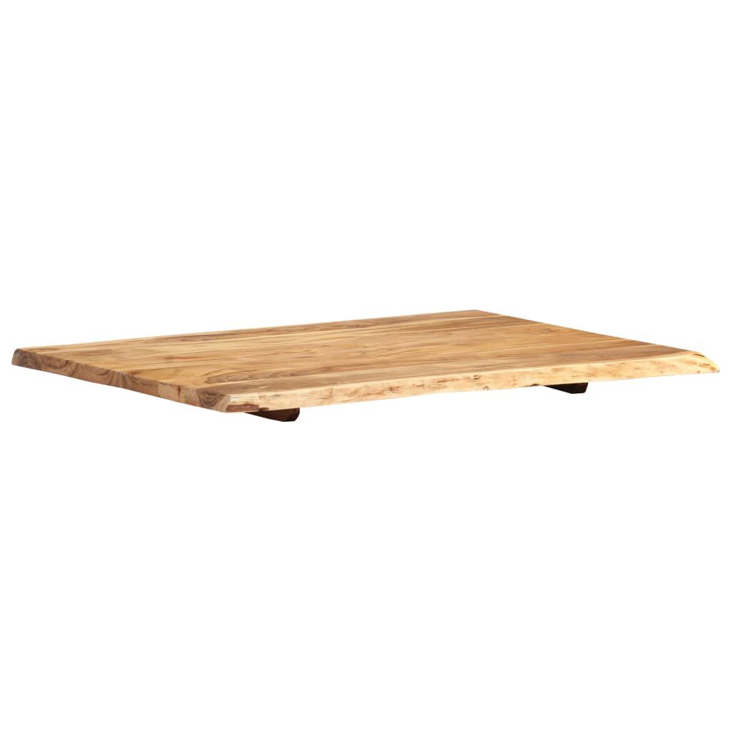 vidaXL Επιφάνεια Τραπεζιού 80 x (50-60) x 2,5 εκ. Μασίφ Ξύλο Ακακίας