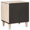 vidaXL Κομοδίνο με συρτάρι Μπεζ 40 x 33 x 46 εκ. Μασίφ ξύλο μάνγκο