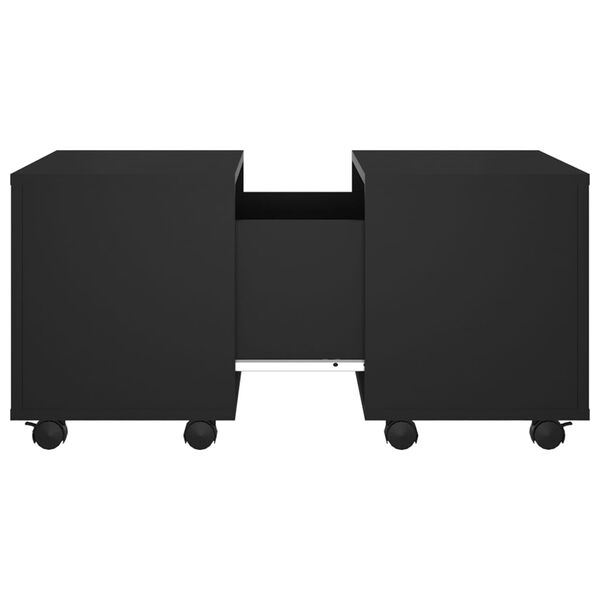 vidaXL Τραπεζάκι Σαλονιού Μαύρο 60x60x38 εκ. από Επεξ. Ξύλο