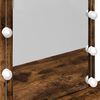 vidaXL Μπουντουάρ με LED Καπνιστή Δρυς 100x40x130 εκ.