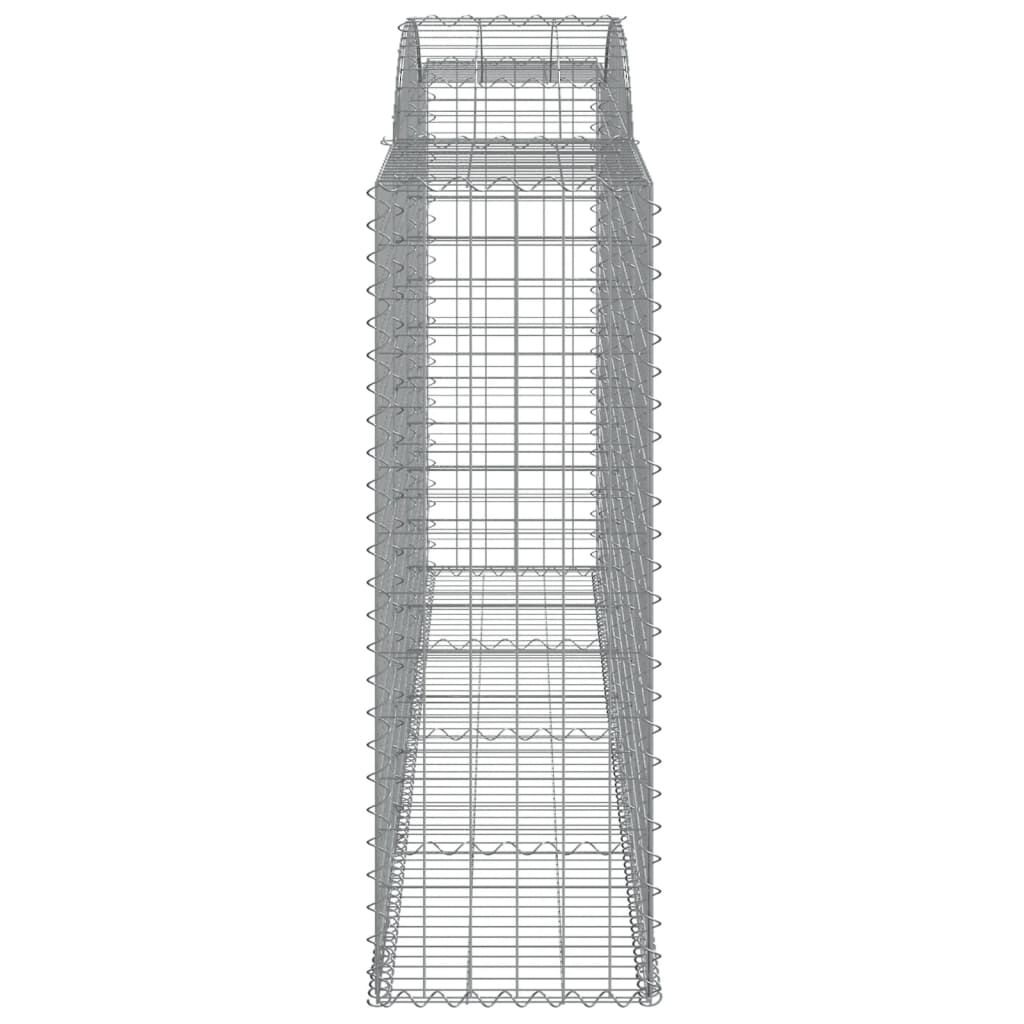 vidaXL Συρματοκιβώτια Τοξωτά 7 τεμ. 300x50x140/160 εκ. Γαλβαν. Ατσάλι