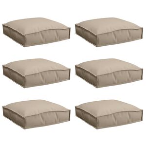 vidaXL &Mu;&alpha;&xi;&iota;&lambda;ά&rho;&iota; 6 pcs Taupe 40 x 40 x 8 &epsilon;&kappa;. Ύ&phi;&alpha;&sigma;&mu;&alpha; Ό&xi;&phi;&omicron;&rho;&nu;&tau;