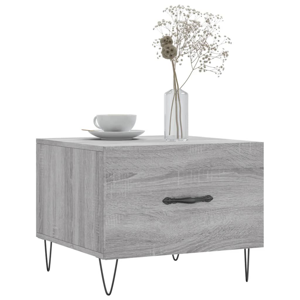 vidaXL Τραπεζάκι Σαλονιού Γκρι Sonoma 50x50x40 εκ. Επεξεργασμένο Ξύλο
