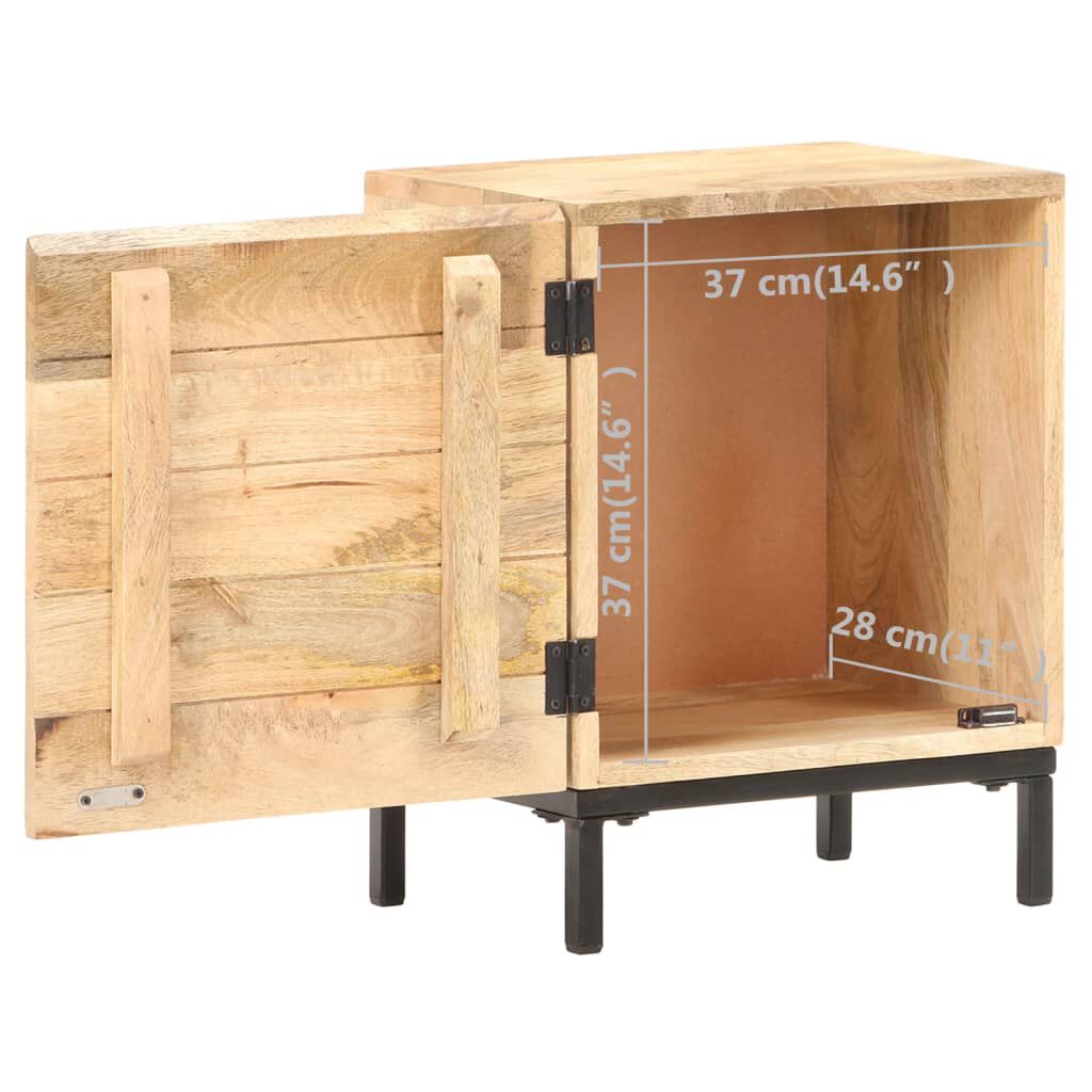 vidaXL Κομοδίνο 40 x 30 x 51 εκ. από Μασίφ Ξύλο Μάνγκο
