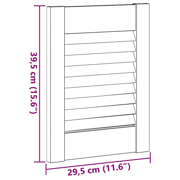 vidaXL Πόρτες ντουλαπιών Louvred Design 2 τεμάχια 39,5x29,5 cm