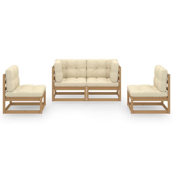 vidaXL &Sigma;&alpha;&lambda;ό&nu;&iota; &Kappa;ή&pi;&omicron;&upsilon; &Sigma;&epsilon;&tau; 4 &Tau;&epsilon;&mu;&alpha;&chi;ί&omega;&nu; &alpha;&pi;ό &Mu;&alpha;&sigma;ί&phi; &Xi;ύ&lambda;&omicron; &Pi;&epsilon;ύ&kappa;&omicron;&upsilon; & &Mu;&alpha;&xi;&iota;&lambda;ά&rho;&iota;&alpha;