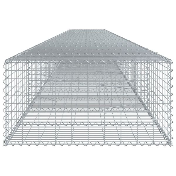 vidaXL Συρματοκιβώτιο με Κάλυμμα 1000x100x50εκ από Γαλβανισμένο Χάλυβα