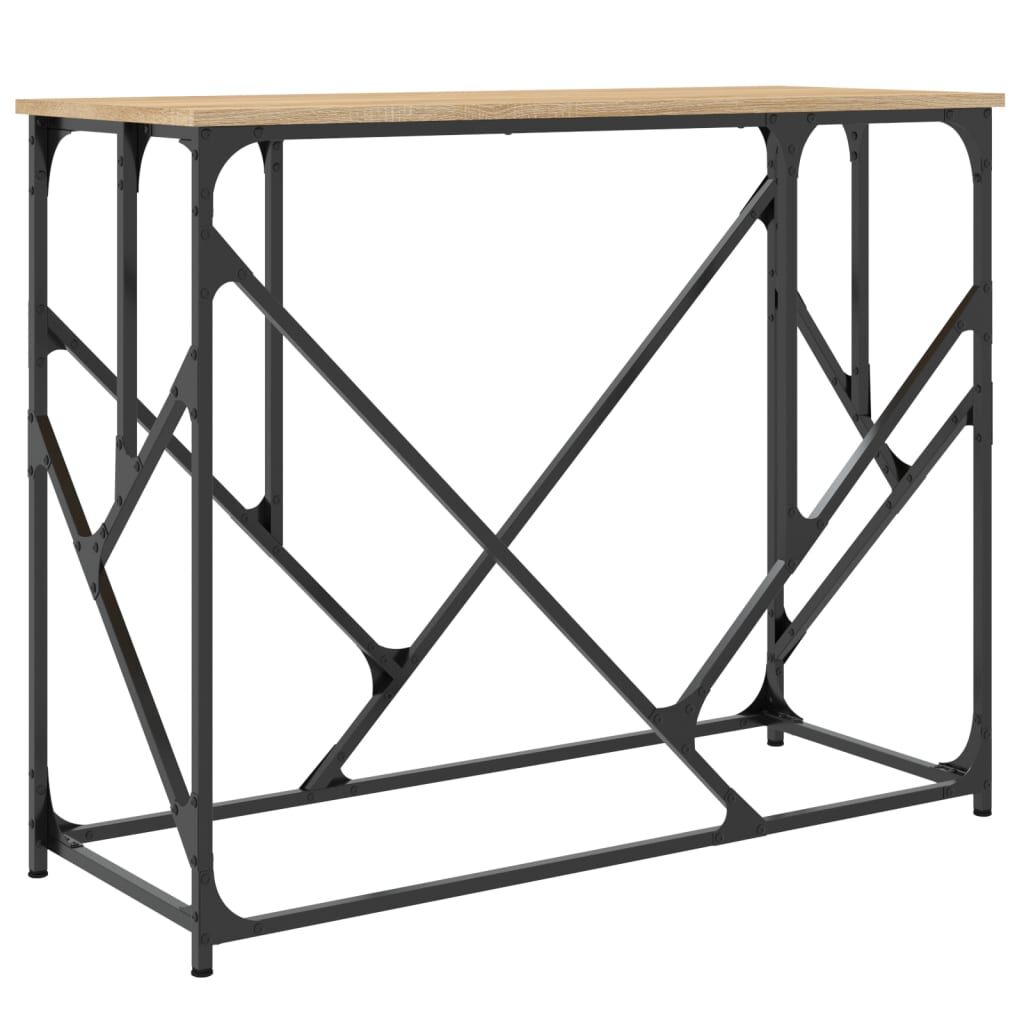 vidaXL Τραπέζι Κονσόλα Sonoma Δρυς 100x40x80 εκ. Επεξεργασμένο Ξύλο