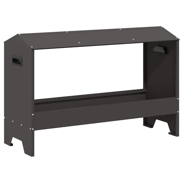 vidaXL Τάφος ταΐσματος κοτόπουλων Μαύρο 81 x 32 x 53,5 εκ