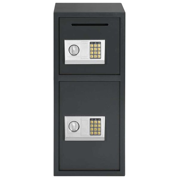 vidaXL Ψηφιακό Ασφαλές Σκούρο γκρι 35 x 31 x 80 εκ. Ατσάλι