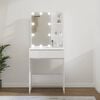 vidaXL Μπουντουάρ με LED Γυαλιστερό Λευκό 60x40x140 εκ.