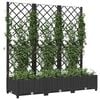 vidaXL Γλάστρα Κήπου με Πλέγμα Μαύρη 120x40x121,5 εκ. από Πολυπροπυλένιο