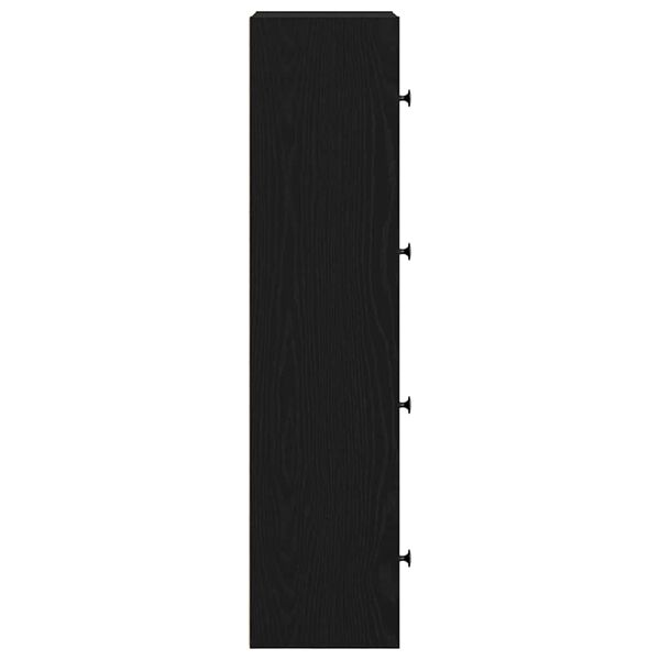 vidaXL Βιβλιοθήκη Μαύρη Δρυς 40x24x102 εκ. Κατασκευασμένο ξύλο