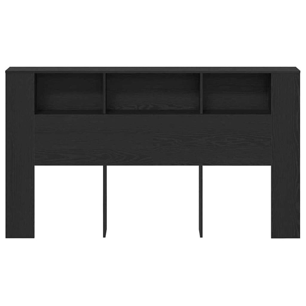 vidaXL Κρεβάτι με Κεφαλάρι Μαύρη δρυς 180 x 18.5 x 102.5 εκ.