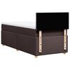 vidaXL Κρεβάτι Boxspring με Στρώμα Σκούρο Καφέ 80x200 εκ. Υφασμάτινο