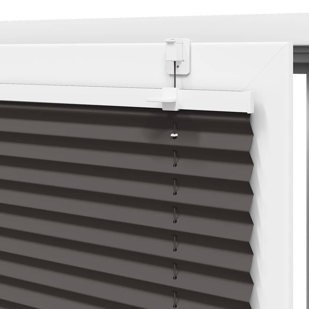 vidaXL Πλισέ περσίδα Μαύρο 75x100 cm Πλάτος υφάσματος 74,4 cm