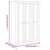 vidaXL Ντουλάπα Τρίφυλλη Γκρι 118x50x171,5 εκ Ξύλο Πεύκου Σειρά Panama