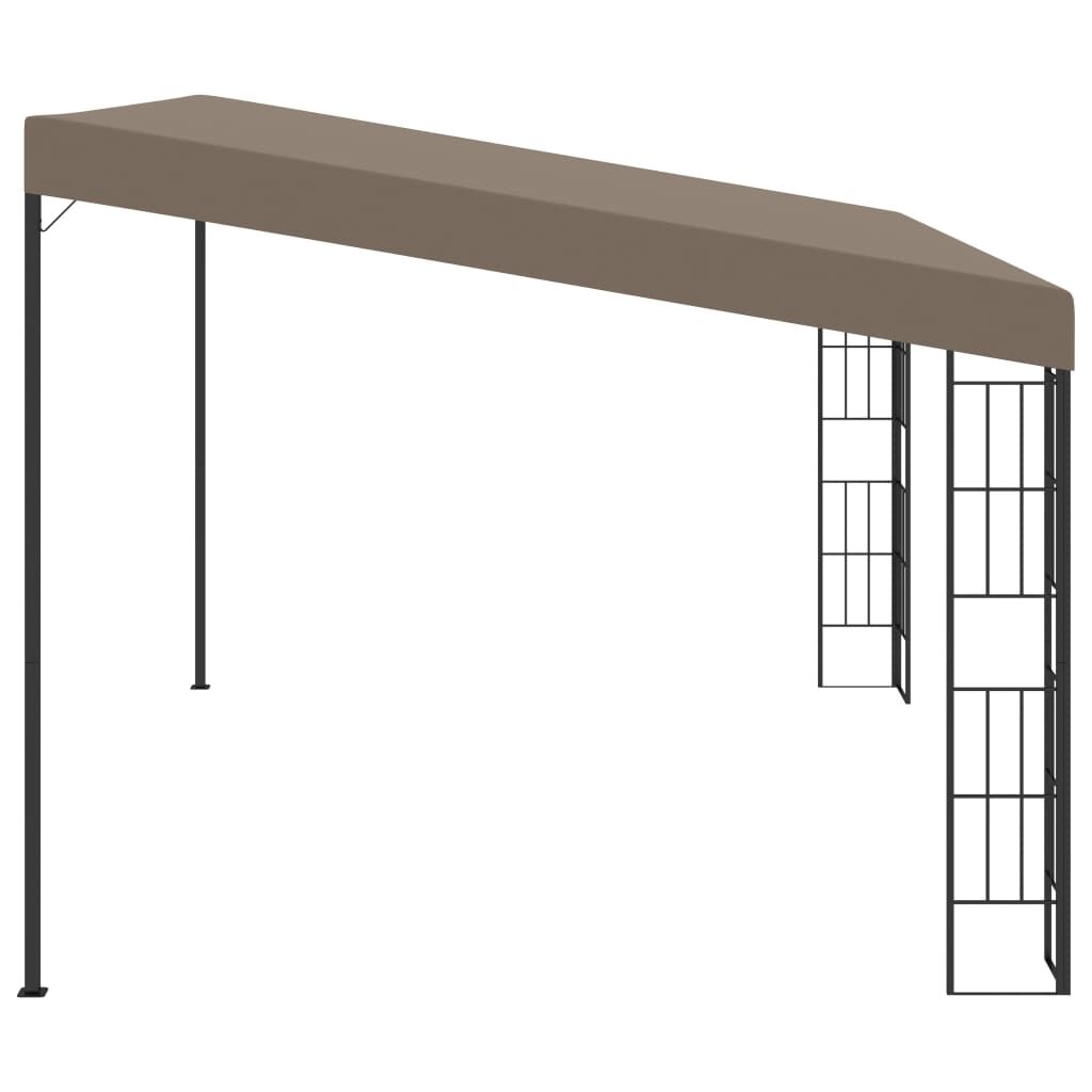 vidaXL Κιόσκι Επιτοίχιο Taupe 4 x 3 μ. Υφασμάτινο