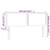vidaXL Κεφαλάρι Κρεβατιού LED Μαύρο 144x5x78/88 εκ. Συνθετ. Δέρμα