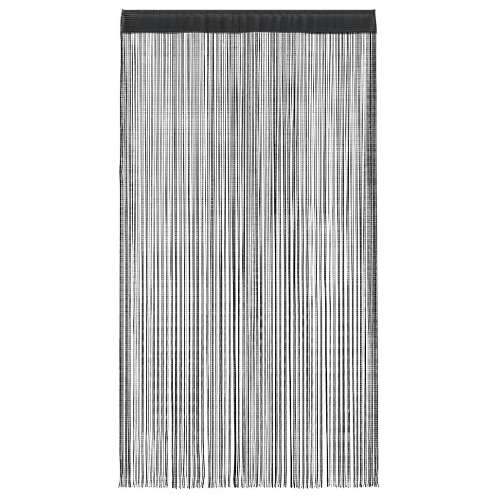 vidaXL Κουρτίνες με Κρόσσια 2 τεμ. Μαύρες 100 x 250 εκ.