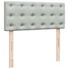 vidaXL Κρεβάτι Boxspring με Στρώμα Ανοιχτό Γκρι 120x190 εκ. Βελούδινο