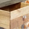 vidaXL Ντουλάπι με Συρτάρια Γκρι 75 x 30 x 60 εκ. Μασίφ Ξύλο Μάνγκο