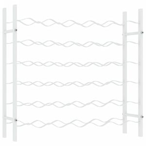 vidaXL Ραφιέρα Κρασιών για 36 Φιάλες Λευκή Μεταλλική