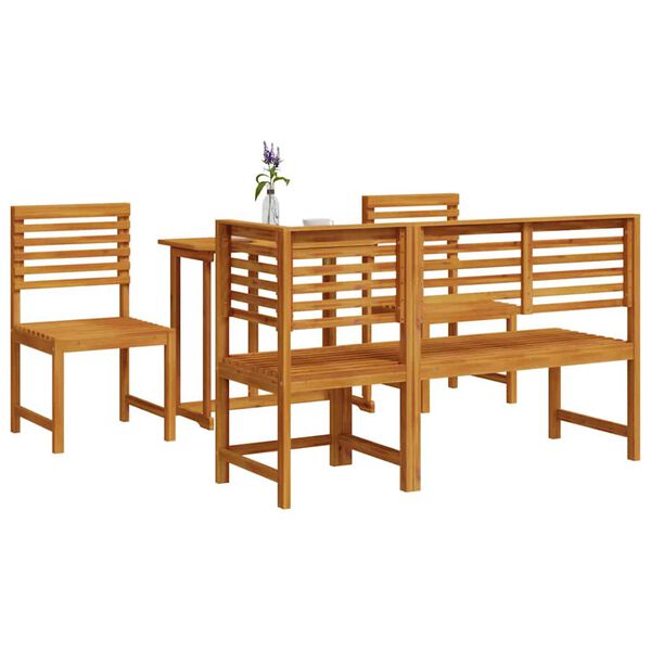 vidaXL Σετ Μπιστρό Κήπου 5 pcs Καφέ Μασίφ ξύλο ακακίας