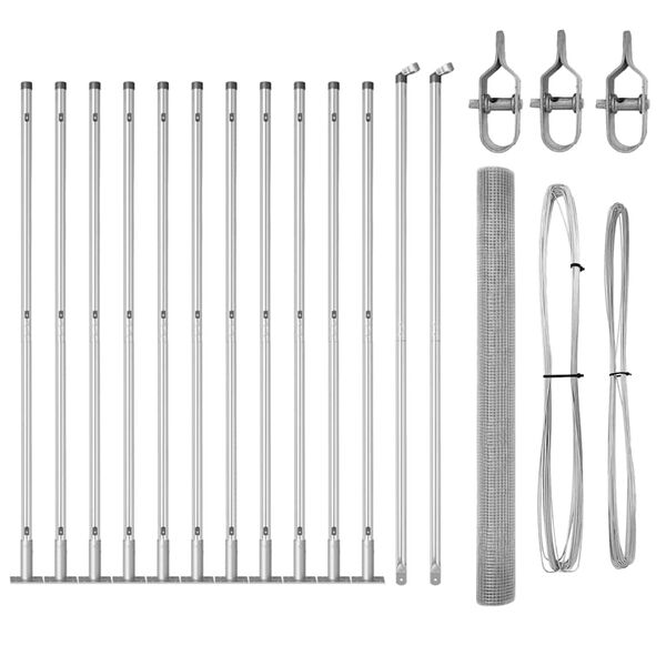 vidaXL &Sigma;&tau;ύ&lambda;&omicron;&sigmaf; &Pi;&epsilon;&rho;&iota;&phi;&rho;ά&xi;&epsilon;&omega;&nu; &Alpha;&sigma;&eta;&mu;ί 25 x 1,6 m (12 x 12 mm &pi;&lambda;έ&gamma;&mu;&alpha;) &Alpha;&tau;&sigma;ά&lambda;&iota;
