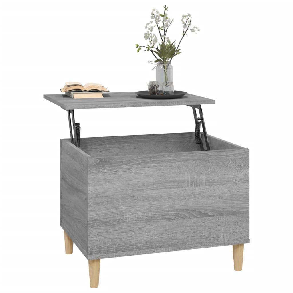 vidaXL Τραπεζάκι Σαλονιού Γκρι Sonoma 60x44,5x45εκ. Επεξεργασμένο Ξύλο
