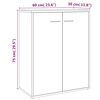 vidaXL Ντουλάπι Γκρι Sonoma 60x30x75 εκ. από Επεξεργασμένο Ξύλο
