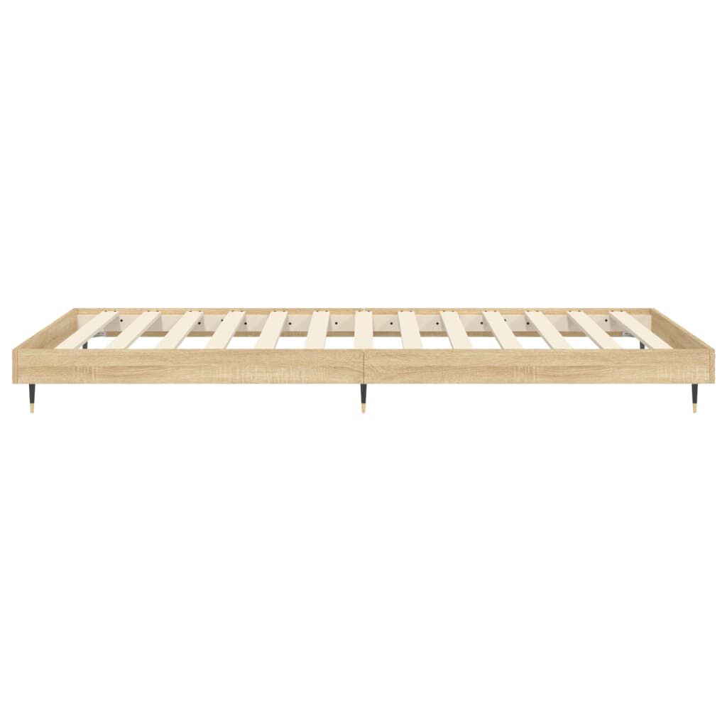 vidaXL Πλαίσιο Κρεβ. Χωρ. Στρώμα Sonoma Δρυς 90x200 εκ. Επεξ. Ξύλο