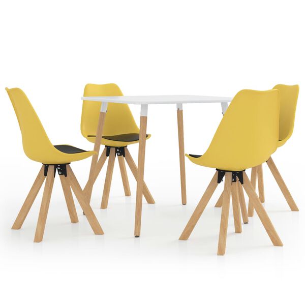 vidaXL &Sigma;&epsilon;&tau; &Tau;&rho;&alpha;&pi;&epsilon;&zeta;&alpha;&rho;ί&alpha;&sigmaf; 5 &Tau;&epsilon;&mu;&alpha;&chi;ί&omega;&nu; &Mu;&alpha;ύ&rho;&omicron; / &Kappa;ί&tau;&rho;&iota;&nu;&omicron;