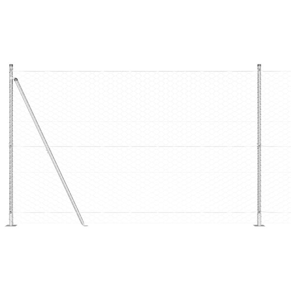 Περίφραξη Hexagon vidaXL 1.4x50 μ Γαλβανισμένος Χάλυβας