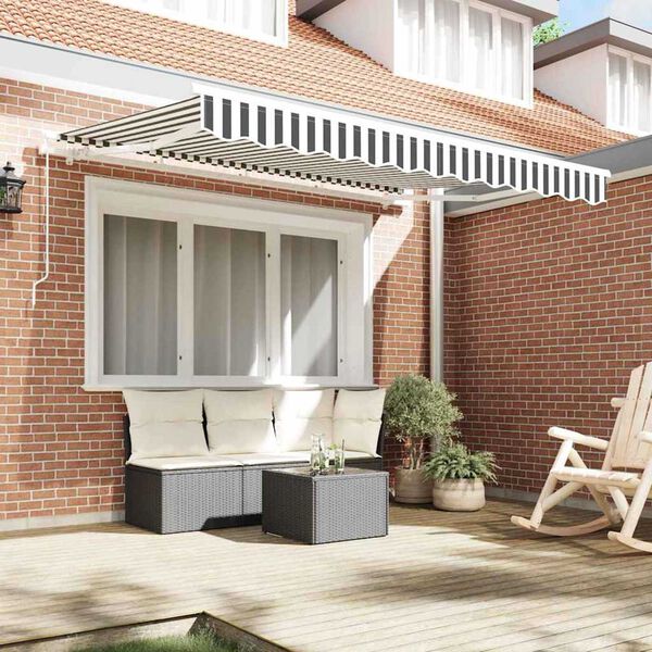 vidaXL Σκηνίτσα Αναδιπλούμενη Γκρι και Λευκό 350 x 200 cm