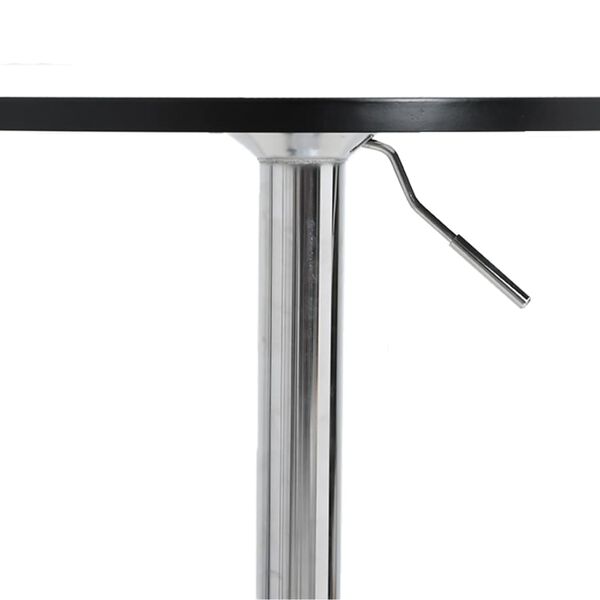 vidaXL Τραπέζι Μπαρ Μαύρο 50x50x90 εκ. Επ. Ξύλο / Επιχρωμιωμένο Ατσάλι