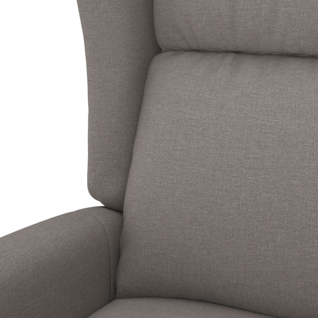 vidaXL Πολυθρόνα Μασάζ με Ανύψωση Taupe Υφασμάτινη