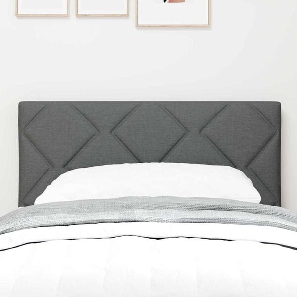 vidaXL Κεφαλάρι με φώτα λωρίδας LED με κεφαλάρι Γκρι 80 cm ύφασμα