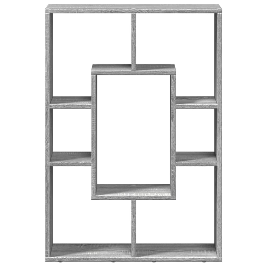 vidaXL Βιβλιοθήκη Γκρι Sonoma 63x20x90 εκ. από Επεξεργ. Ξύλο