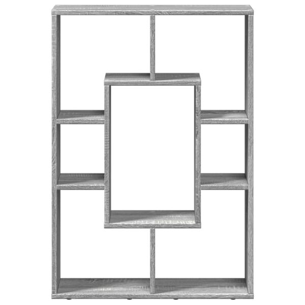 vidaXL Βιβλιοθήκη Γκρι Sonoma 63x20x90 εκ. από Επεξεργ. Ξύλο