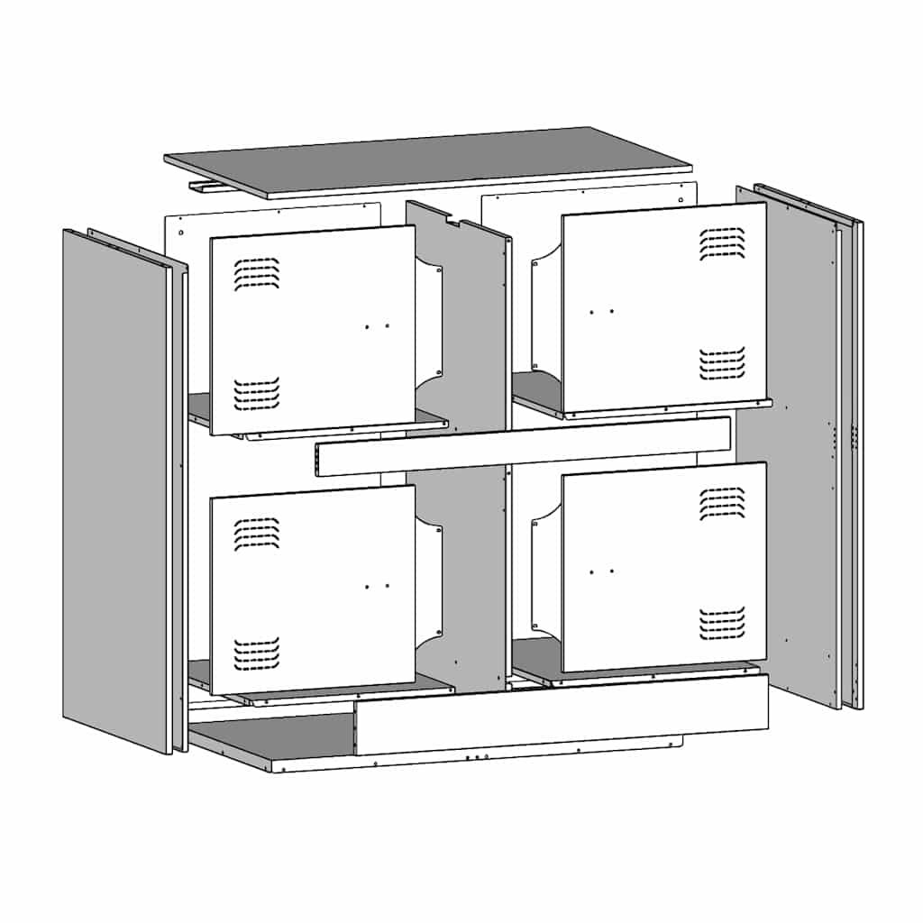 vidaXL Ντουλάπι Πράσινο Λαδί 67x39x73 εκ. από Ατσάλι