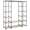 vidaXL Ντουλάπα με Ράφια / Σωλήνες Κρεμ 150x45x176 εκ. Υφασμάτινη