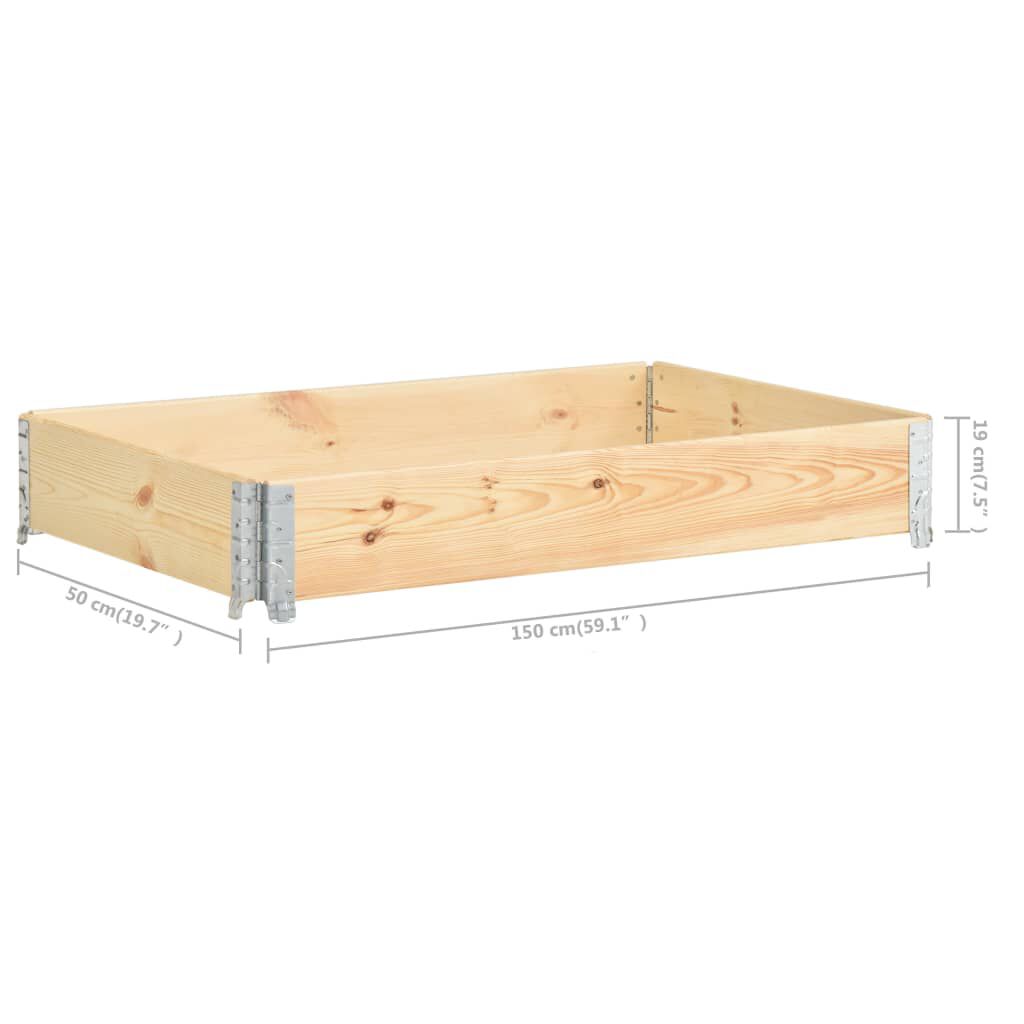 vidaXL Κολάρo Παλέτας 50 x 150 εκ. από Μασίφ Ξύλο Πεύκου