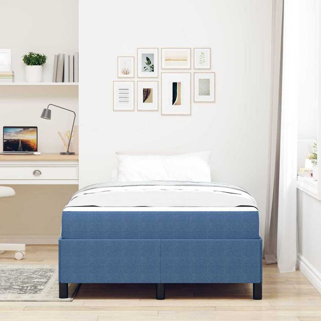vidaXL Σκελετός Κρεβατιού Μπλε 120 x 200 cm Βελούδο